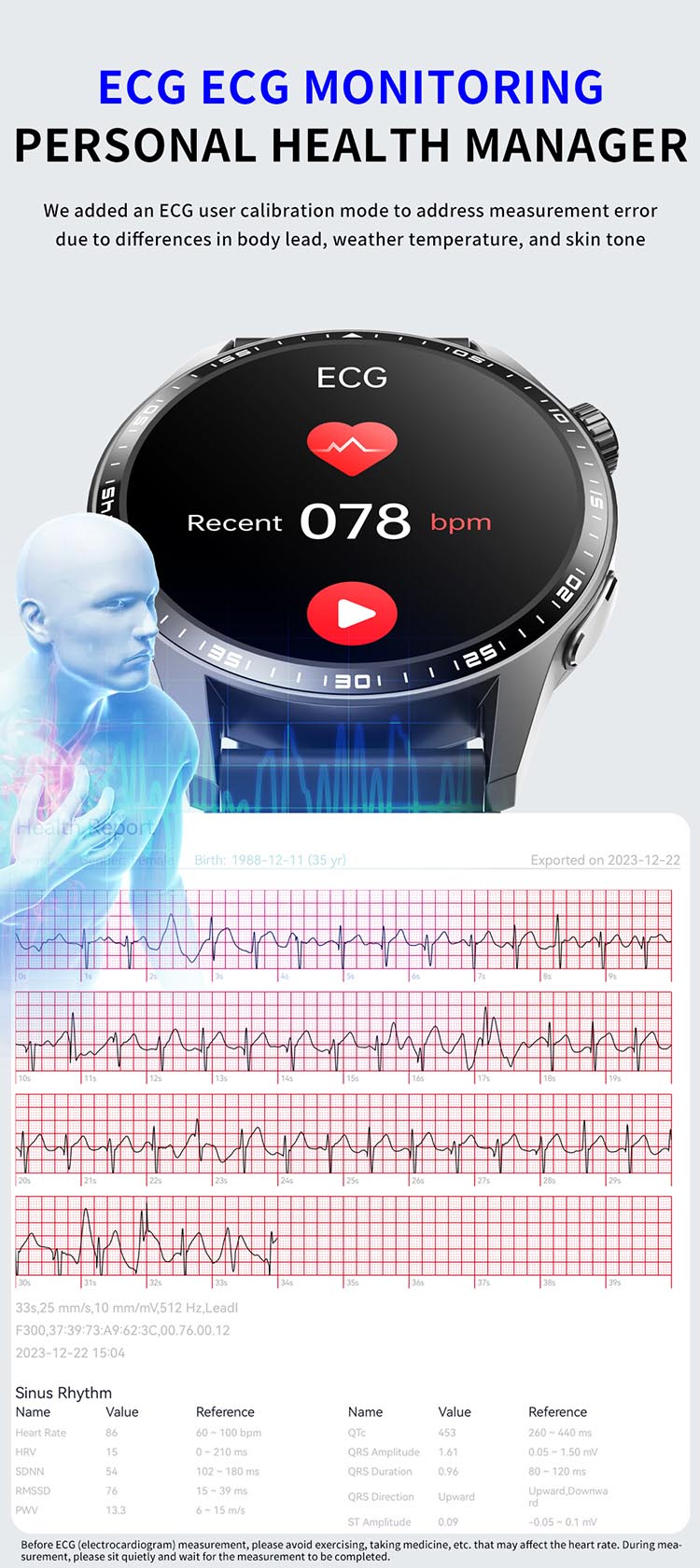 ECG F400 Smartwatch